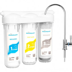 Аквабрайт Трехступенчатая система очистки воды с отдельным краном АБФ-ТРИА (умягчение)