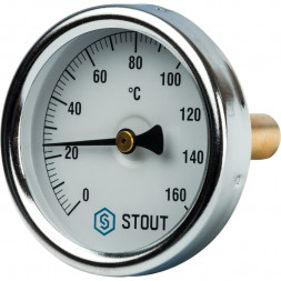 Stout Термометр биметаллический с погружной гильзой ф63 L= 50