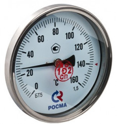 Купить Valtec Термометр БТ-51 с задним подключением 100х1/2" (0-160°С) в Москве / Манометры и термометры