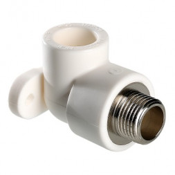 Valtec Угольник с креплением PP-R белый ф25х1/2&quot;(НР)