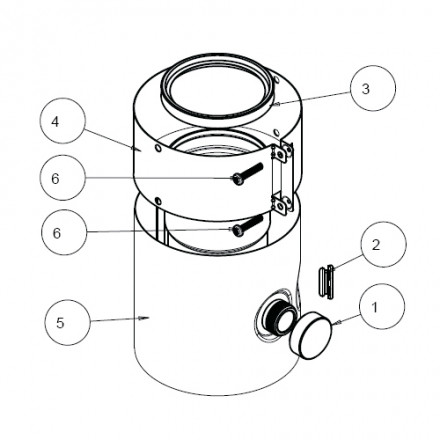Protherm Труба для коаксиального дымохода с измерительным отверстием Ø60/100 L=200 (для котлов Гепард/Пантера)