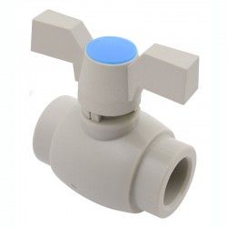 Купить FV-Plast Кран шаровой PP-R бабочка ф20 (серый) 301020 в Москве / Краны шаровые