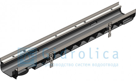 Gidrolica Лоток водоотводный Super ЛВ-10.14,5.10 - пластиковый