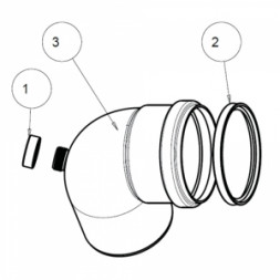 Protherm Отвод для раздельного дымохода с отверстием для проведения измерений Ø80x90° Al (белый)