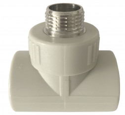 Политэк Тройник PP-R серый ф25x3/4&quot;(НР)