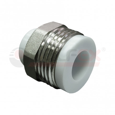 Valfex Штуцер PP-R (белый) ф20x3/4&quot;(НР)