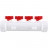 Kalde Коллектор PP-R с запорными кранами на 4 выходов (цвет ручек красный)