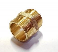 Купить IS Ниппель латунный 1/2" в Москве / Резьбовые фитинги