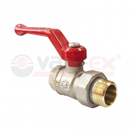 Valfex Кран шаровой никелированный с американкой для воды Optima 1/2&quot;(ВР/НР) ручка-рычаг