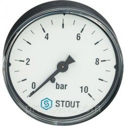 Купить Stout Манометр аксиальный ф63-10-1/4" в Москве / Манометры и термометры