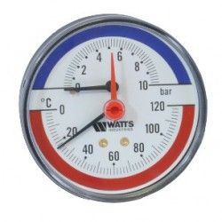 Купить Imperial Термоманометр горизонтальный ф80-4-1/2" в Москве / Манометры и термометры