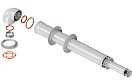 Rommer Комплект дымохода Стандарт 60/100 - 900мм (Bosch, Buderus, Navien S/C/E, Baxi ECO Nova/Classic, Baltur, Fondital ) в комплекте фланец