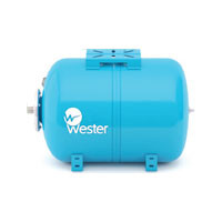 Wester Гидроаккумулятор, горизонтальный Premium WAO 50 (нерж.контрфланец) 0-14-0420