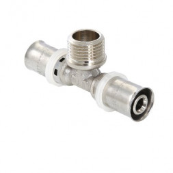Valtec Тройник пресс ф16х1/2&quot;(НР)