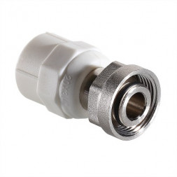 Valtec Соединитель с накидной гайкой PP-R белый ф20х1/2&quot; «евроконус»