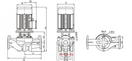 Waterstry Насос циркуляционный SCRV 150-25/4, 22 kw; раб. колесо - чугун