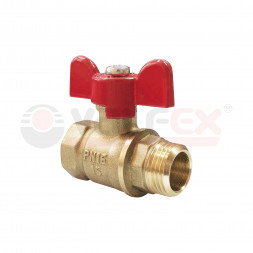 Valfex Кран шаровой латунный для воды Optima 1/2&quot;(ВР/НР) ручка-бабочка