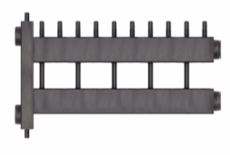 Rommer Коллектор распределительный с гидроразделителем (дублер рядный) 1&quot;1/2 - 3+1 выхода