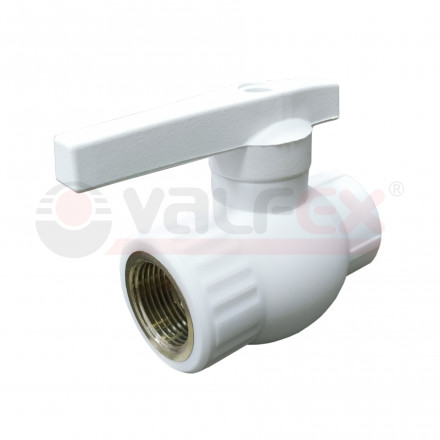 Valfex Кран шаровой PP-R комбинированный, белый ф32х1&quot;(ВР)