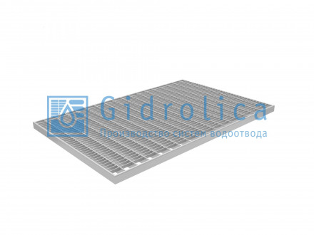 Gidrolica Решетка водоприемная Step Pro 390х590мм - стальная ячеистая оцинкованная