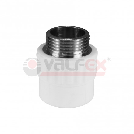 Valfex Муфта переходная PP-R белая ф25x1&quot;(НР)
