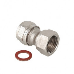 Valtec Соединитель обжимной с накидной гайкой ф16х1/2&quot;(ВР)