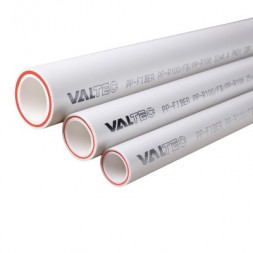 Valtec Труба PP-R армированная (стекловолокно) PP-Fiber PN20 белая ф25х3,5 отрезок 2м