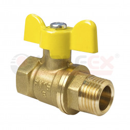 Valfex Кран шаровой латунный для газа 3/4&quot;(ВР/НР) ручка-бабочка