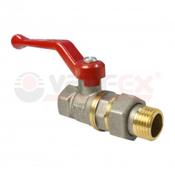 Valfex Кран шаровой никелированный с американкой для воды 1&quot;(ВР/НР) ручка-рычаг
