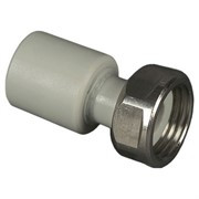 FV-Plast Переходник пластиковый с накидной гайкой PP-R серый ф50х2&quot;(ВР)