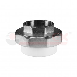 Valfex Муфта комбинированная разъёмная (американка) PP-R белая ф75х2&quot;1/2 (ВР)