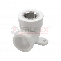 Valfex Уголок с креплением PP-R Pro белый ф25х1/2&quot;(ВР)
