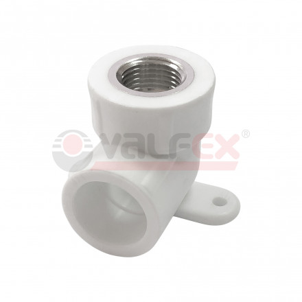 Valfex Уголок с креплением PP-R Pro белый ф25х1/2&quot;(ВР)