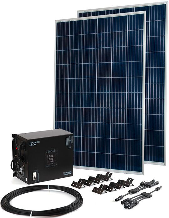 Бастион Комплект Teplocom Solar-1500 + солнечная панель 250Вт х 2