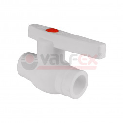 Valfex Кран шаровой Optima PP-R белый ф25 - металл.шар