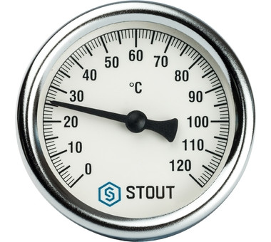 Stout Термометр биметаллический с погружной гильзой ф63 L= 50 (160)