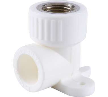 Kalde Уголок с креплением PP-R белый ф25x1/2&quot;(ВР)