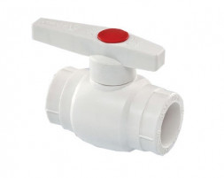 Imperial Кран шаровой PP-R белый ф20