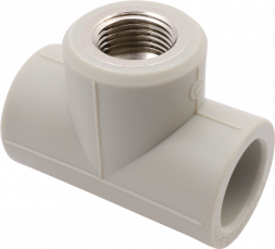 SPK Тройник комбинированный PP-R серый ф20-3/4&quot;(ВР)-20