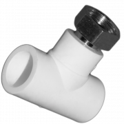 Imperial Тройник с накидной гайкой PP-R белый ф25х3/4&quot;