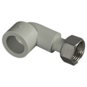 FV-Plast Уголок с накидной гайкой PP-R серый ф20-1/2&quot;(ВР)-90°