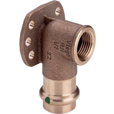Viega Угол медный пресс с крепежом ф15-1/2&quot;(ВН) [2225.5]