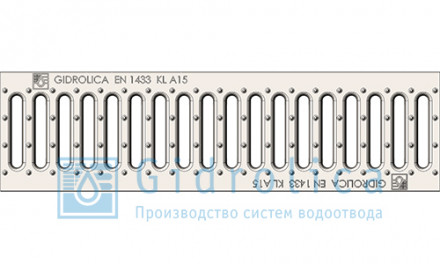 Gidrolica Решетка водоприемная Standart РВ -10.13,6.50 - штампованная стальная оцинкованная, кл. А15
