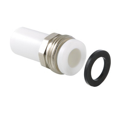 Valtec Патрубок с накидной гайкой PP-R белый ф25x1&quot;
