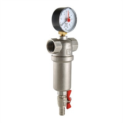 Valtec Фильтр промывной с манометром 1/2&quot;