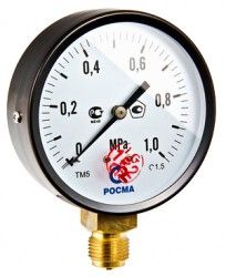 Купить Valtec Манометр с нижним подключением 100х1/2" (0-16 бар) в Москве / Манометры и термометры