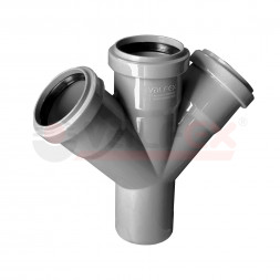 Valfex Крестовина канализационная серая ф110х50х50х45°