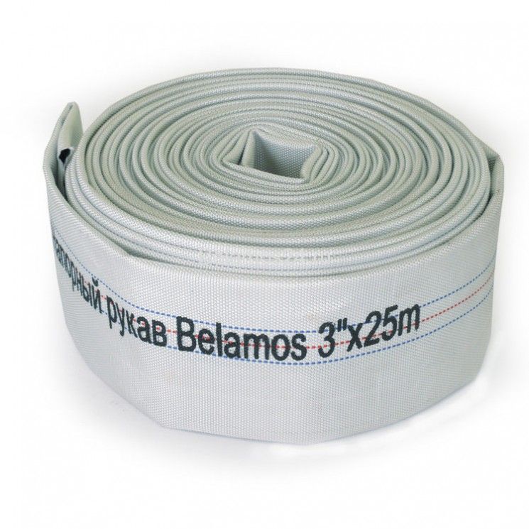 Купить Belamos Шланг текстильный латексированный (напорный рукав) 3"х25м в Москве / Комплектующие для насосов и насосных станций
