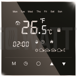 Купить IQWatt Терморегулятор программируемый с зеркальным дисплеем Black Diamond в Москве / Комплектующие для тёплых полов