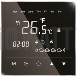 IQWatt Терморегулятор программируемый с зеркальным дисплеем Black Diamond